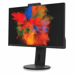 Fujitsu P2410 TS CAM schwarz 23,8 Zoll Full HD 1920x1080 HDMI DisplayPort USB inkl. Webcam - Neugerät